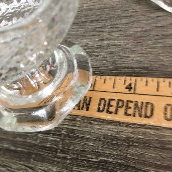 Vtg Anchor Hocking Textured Glass Candle Holders - Picture 6 of 10